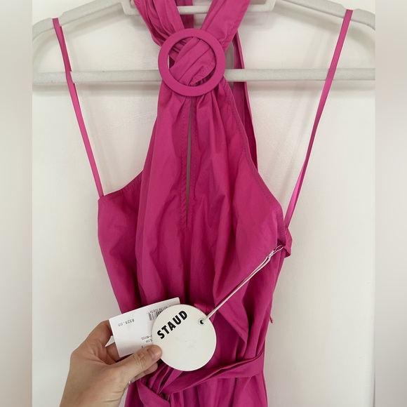 NWT STAUD
Kai Belted Poplin Halter Midi Dress - Picture 5 of 5